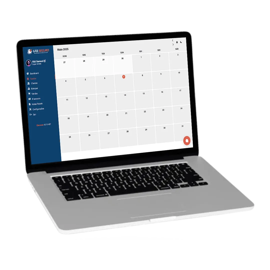 Notebook com tela de dashboard 
